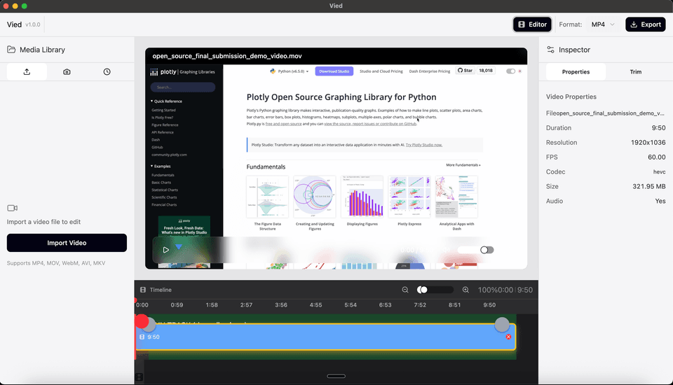 'Quick Cut' Video Editor